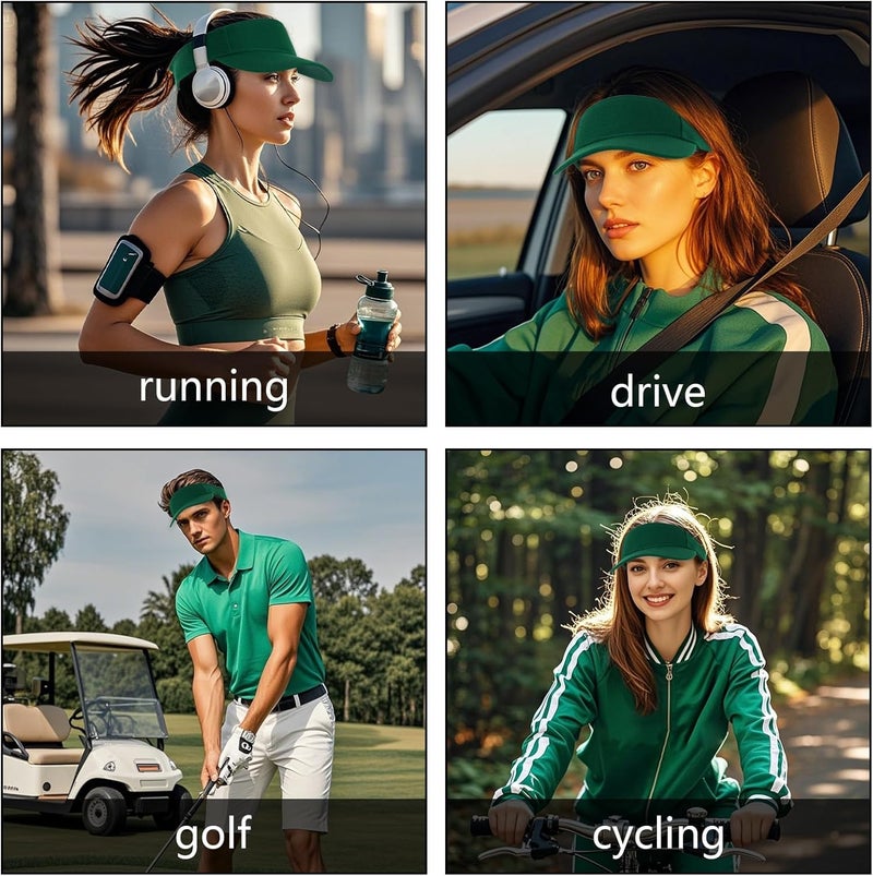 Rbenxia 1PC Adjustable Sport Visors Sun Visor Hats Cap Visors for Women and Men - Image 5
